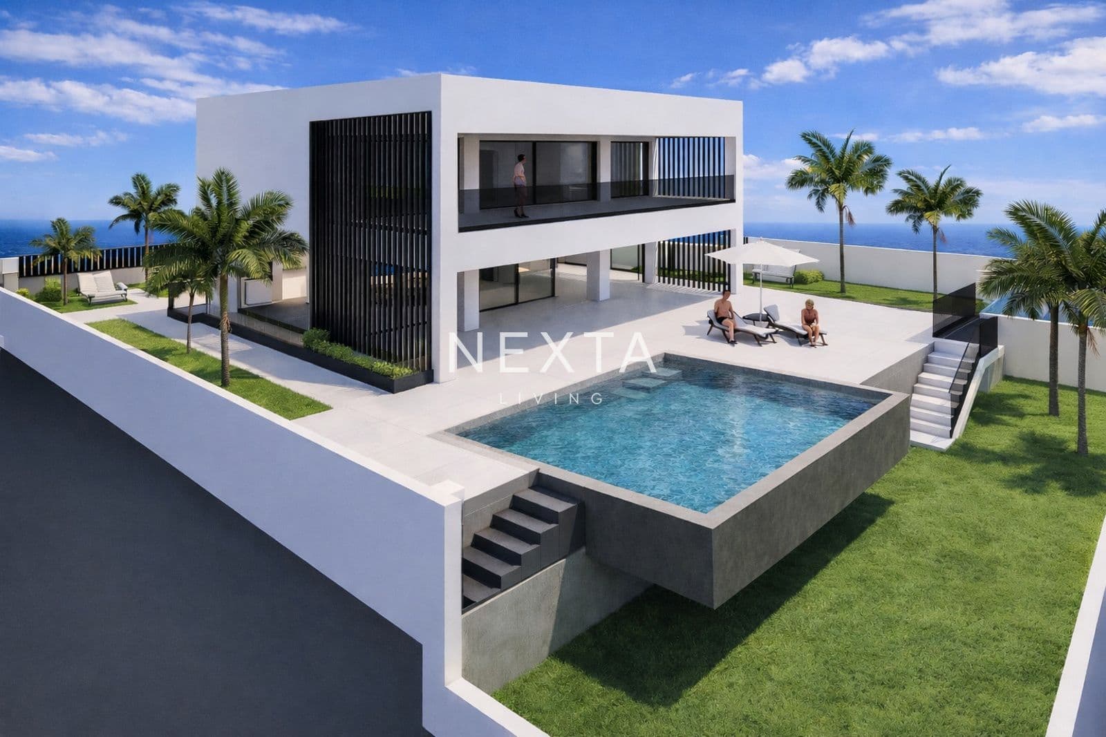 Luxury villa with pool and sea views in Playa Paraíso